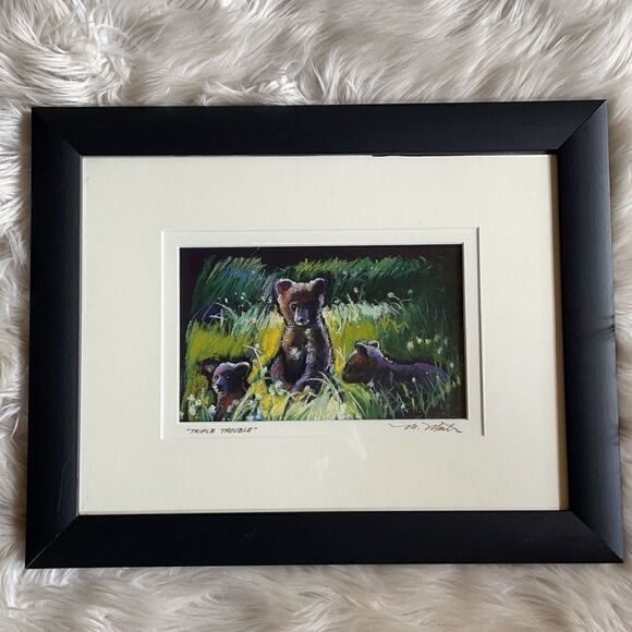 “Triple Touble” by Meredith Martin Signed, Framed & Matted Lithograph Print - Picture 4 of 16